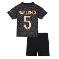 Echipament fotbal Paris Saint-Germain Marquinhos #5 Tricou Treilea 2023-24 pentru copii maneca scurta (+ Pantaloni scurti)